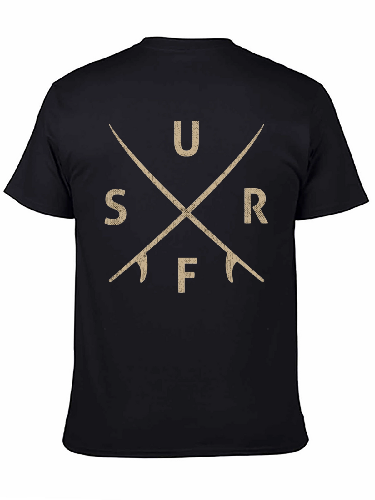 Surfboard Cross T-Shirt - Black