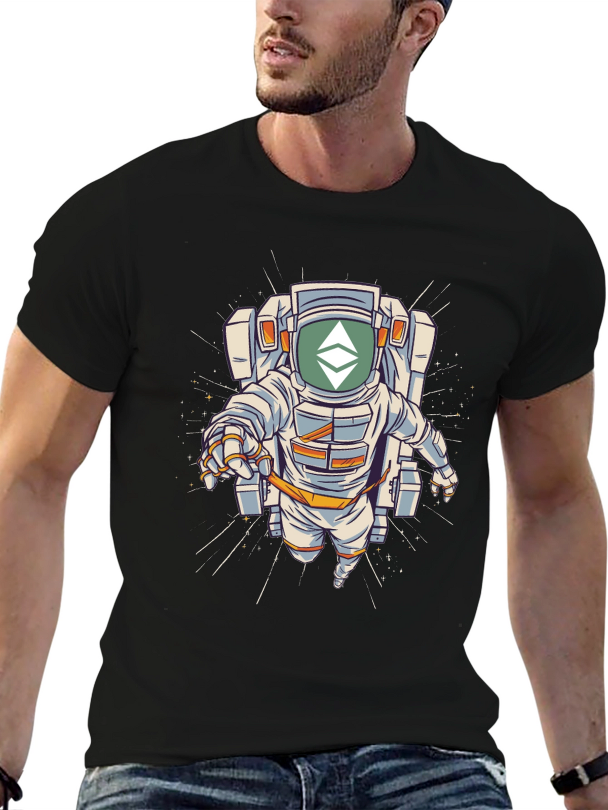 Ethereum Astronaut Black T-Shirt