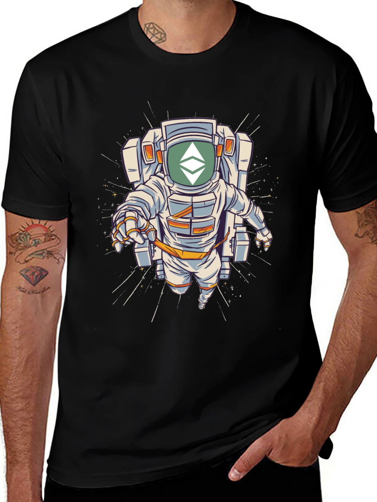 Ethereum Astronaut Black T-Shirt