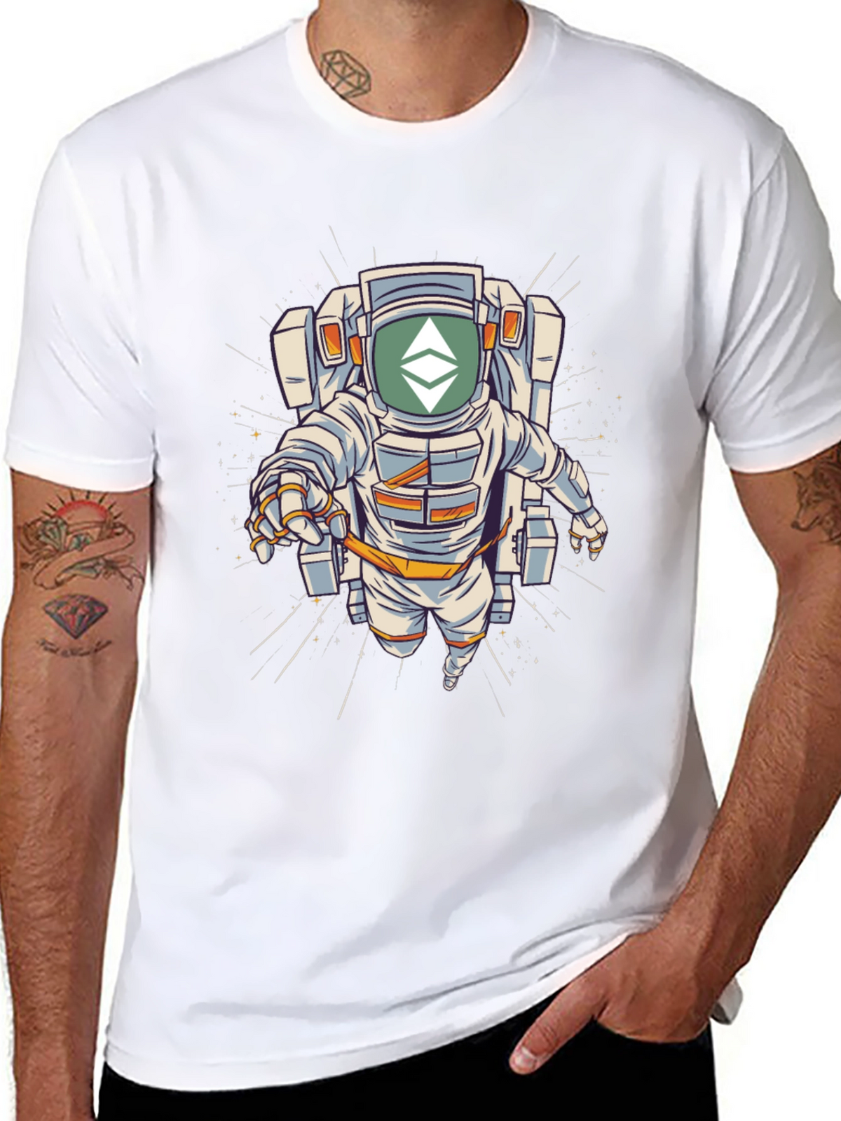 Ethereum Astronaut Black T-Shirt