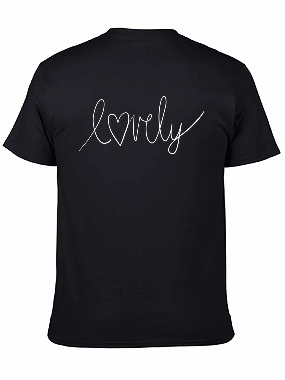 Lovely Heart Graphic Tee - Mens Black T-Shirt
