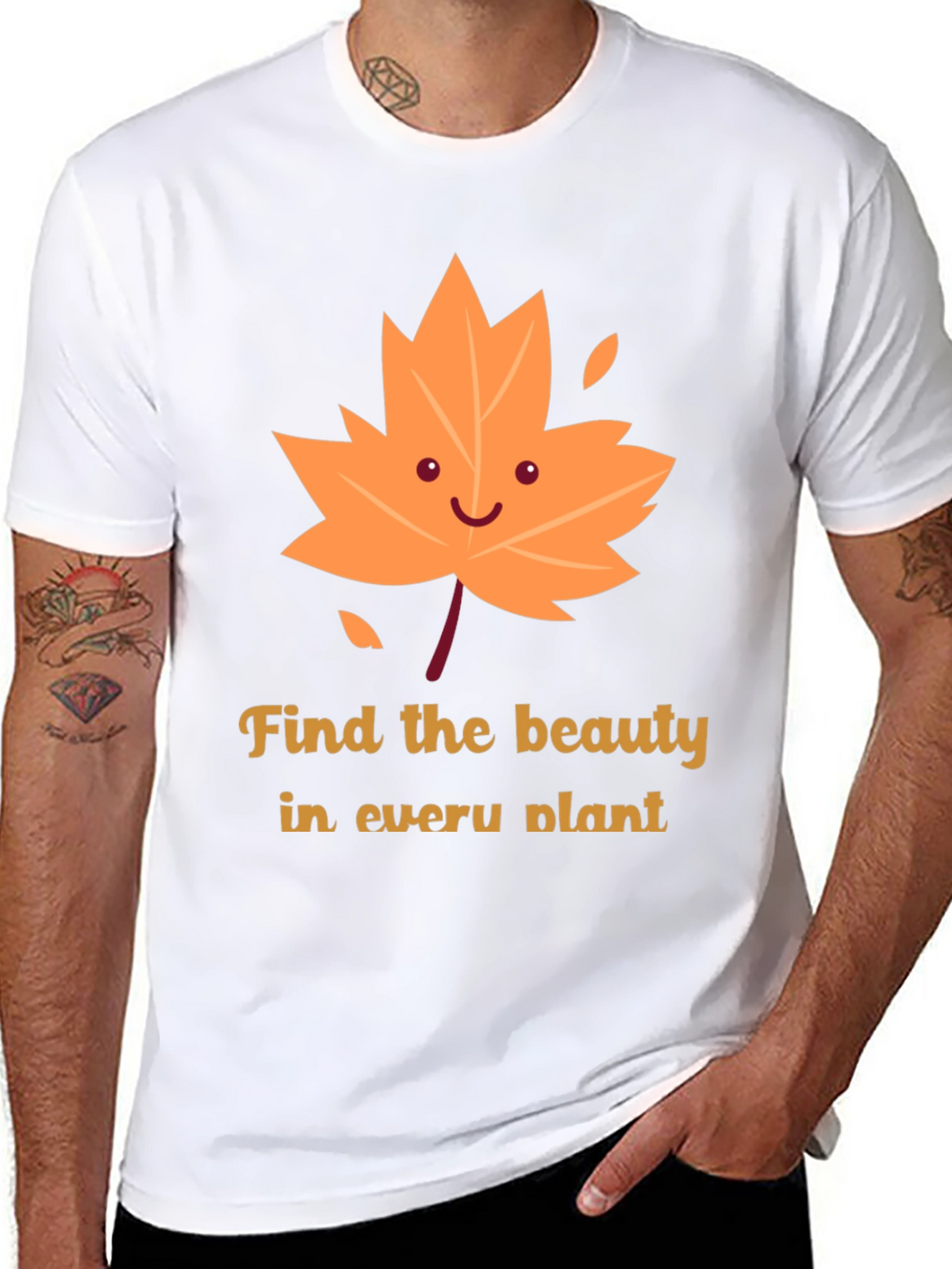 Cute Autumn Leaf Graphic T-Shirt