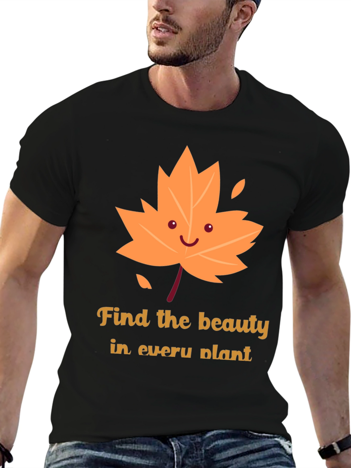 Cute Autumn Leaf Graphic T-Shirt