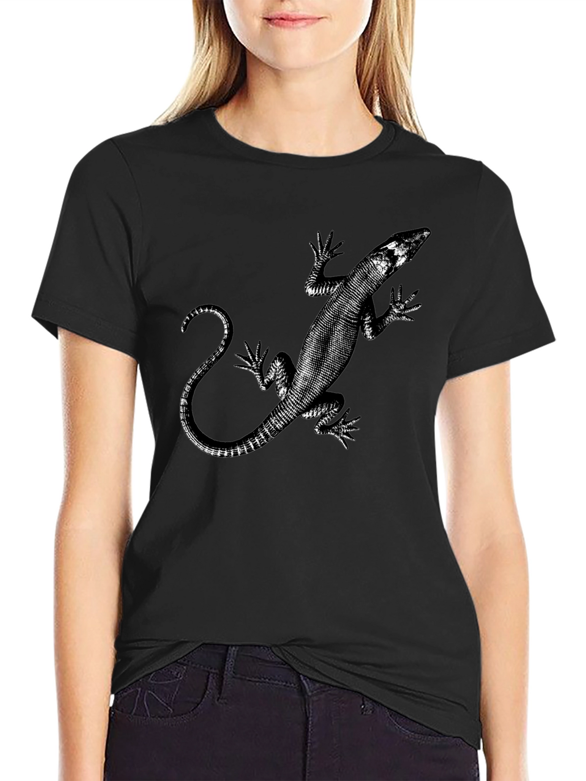 Lizard Print Graphic Tee