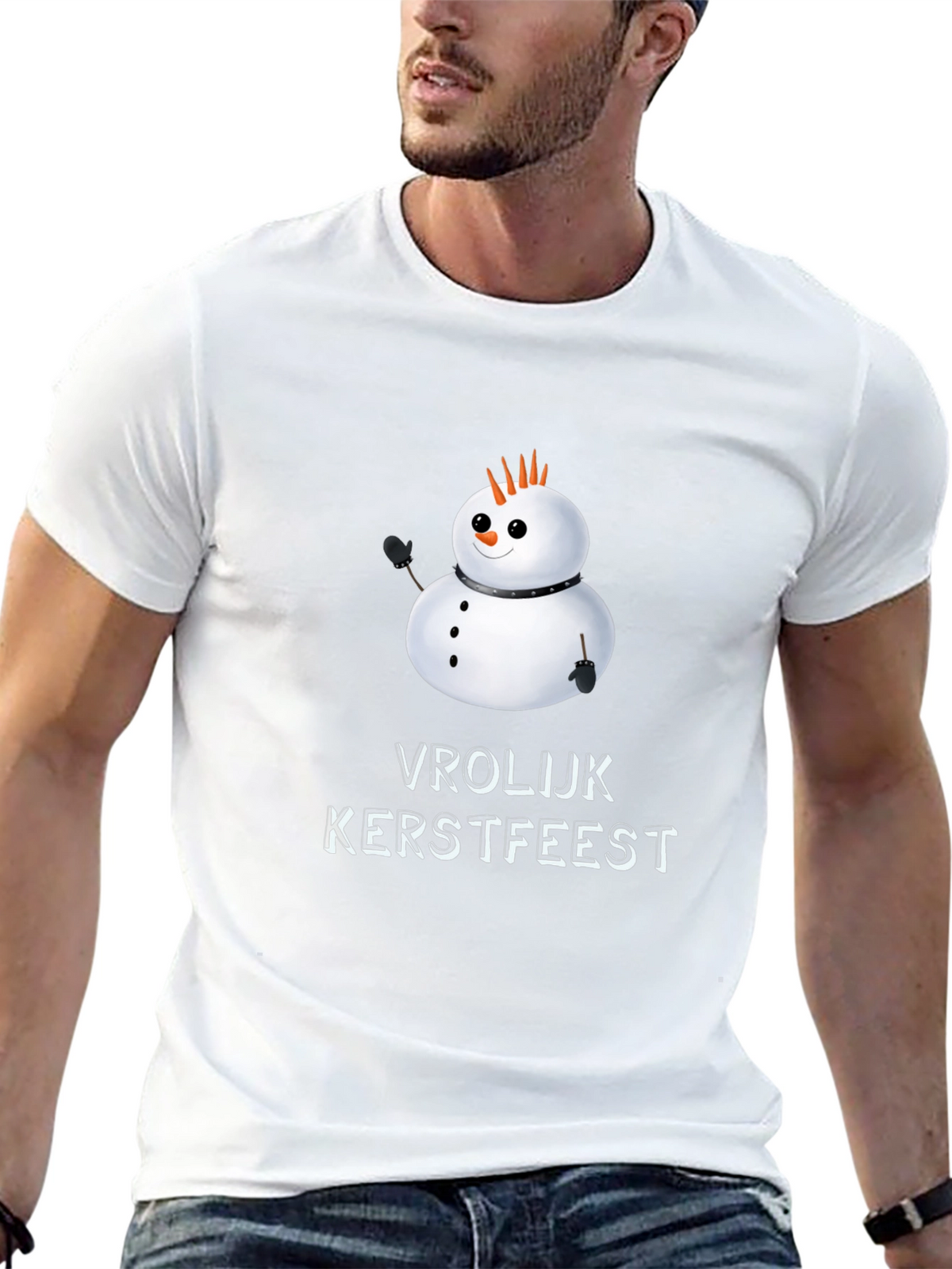 Vrolijk Kerstfeest Snowman T-Shirt