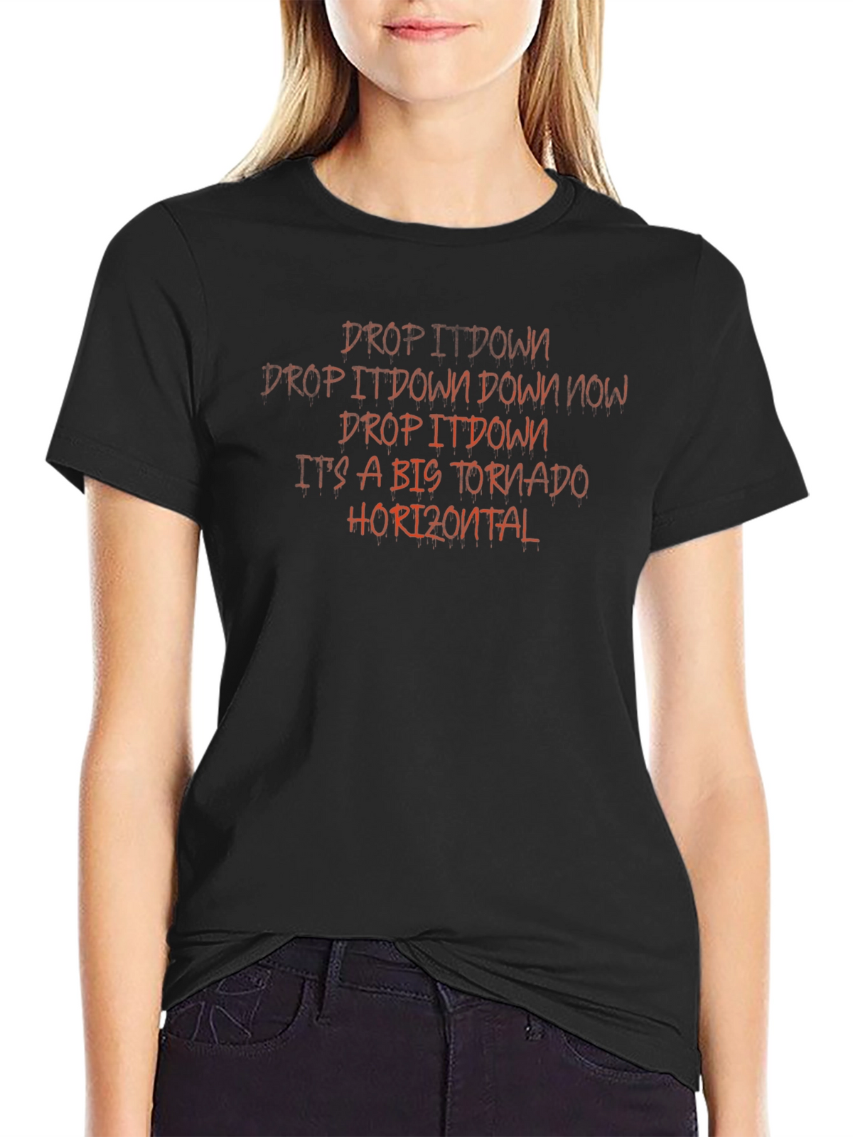 Drop It Down Graphic Tee - Novelty T-Shirt