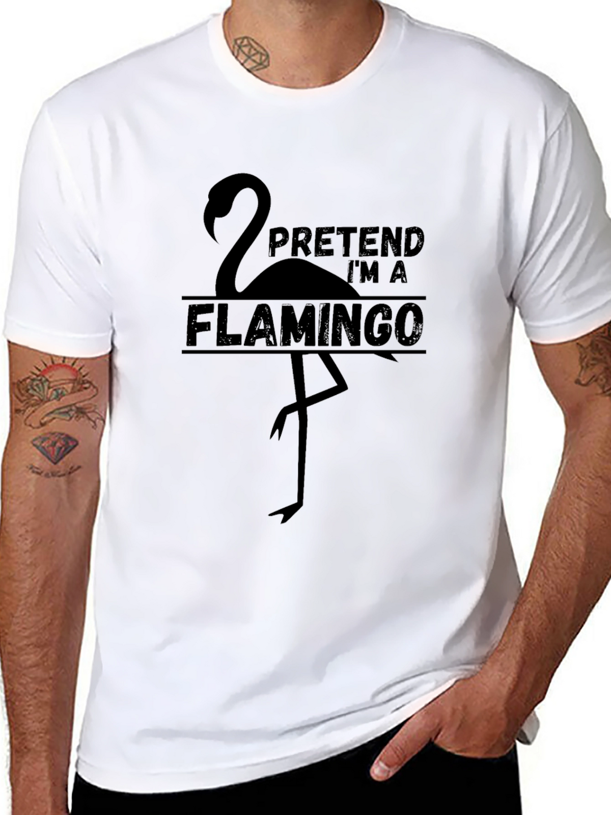 Pretend Im a Flamingo Graphic T-Shirt