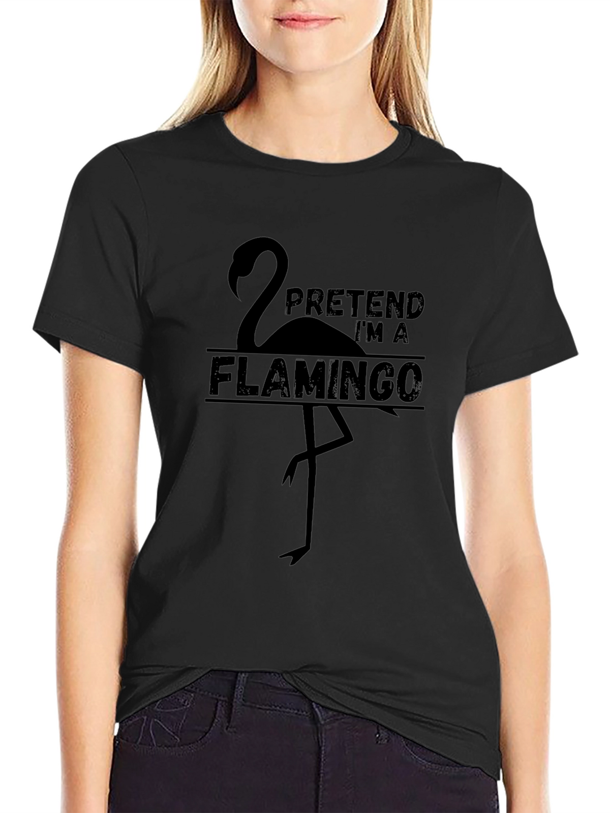 Pretend Im a Flamingo Graphic T-Shirt