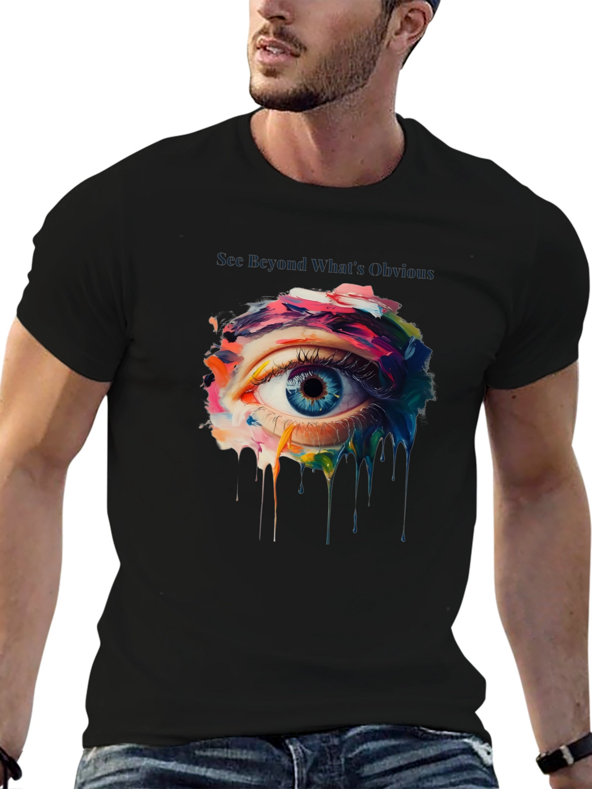 Eye See Beyond Graphic T-Shirt - Artistic Design