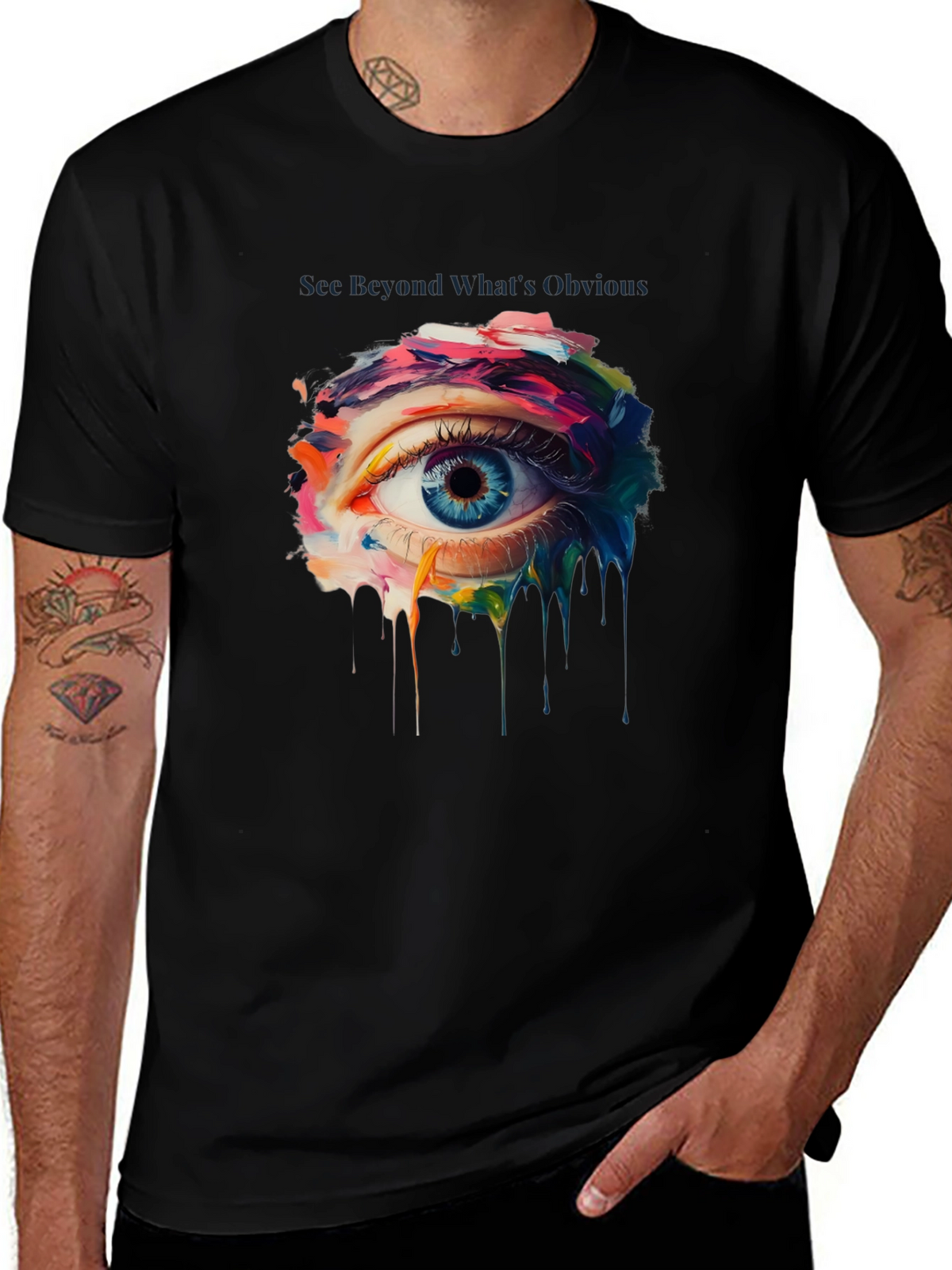 Eye See Beyond Graphic T-Shirt - Artistic Design