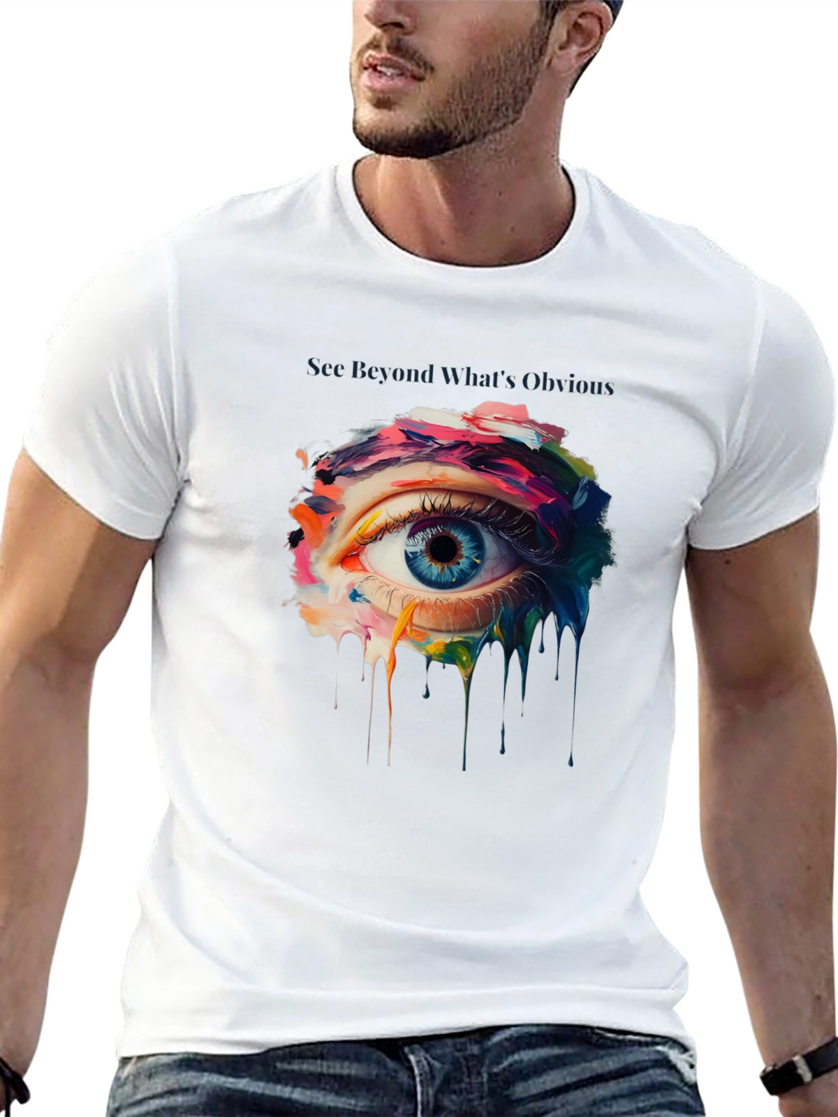 Eye See Beyond Graphic T-Shirt - Artistic Design