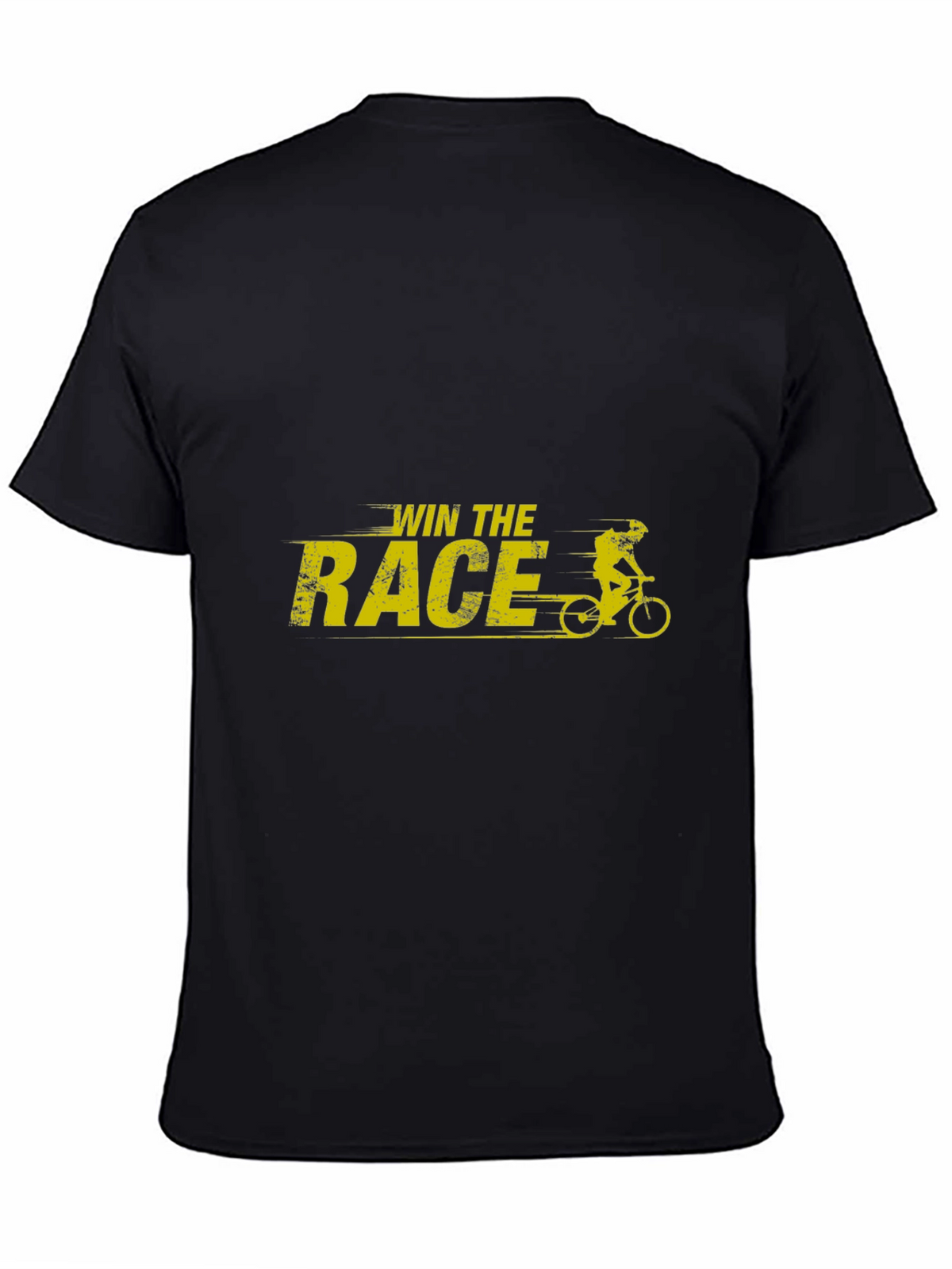 Win The Race Graphic T-Shirt - Black Cotton Tee