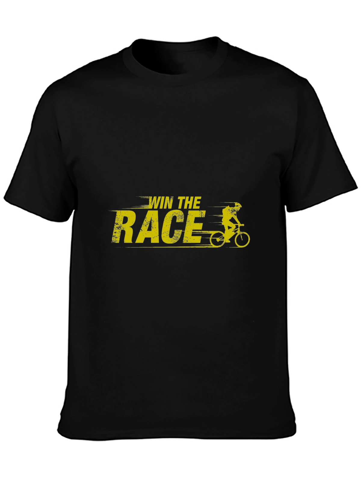 Win The Race Graphic T-Shirt - Black Cotton Tee