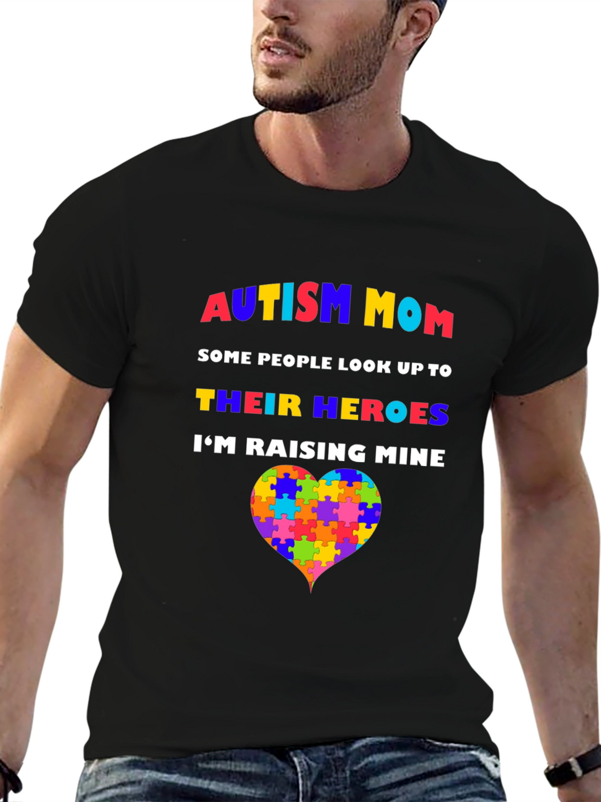 Autism Mom T-Shirt - Raising Heroes