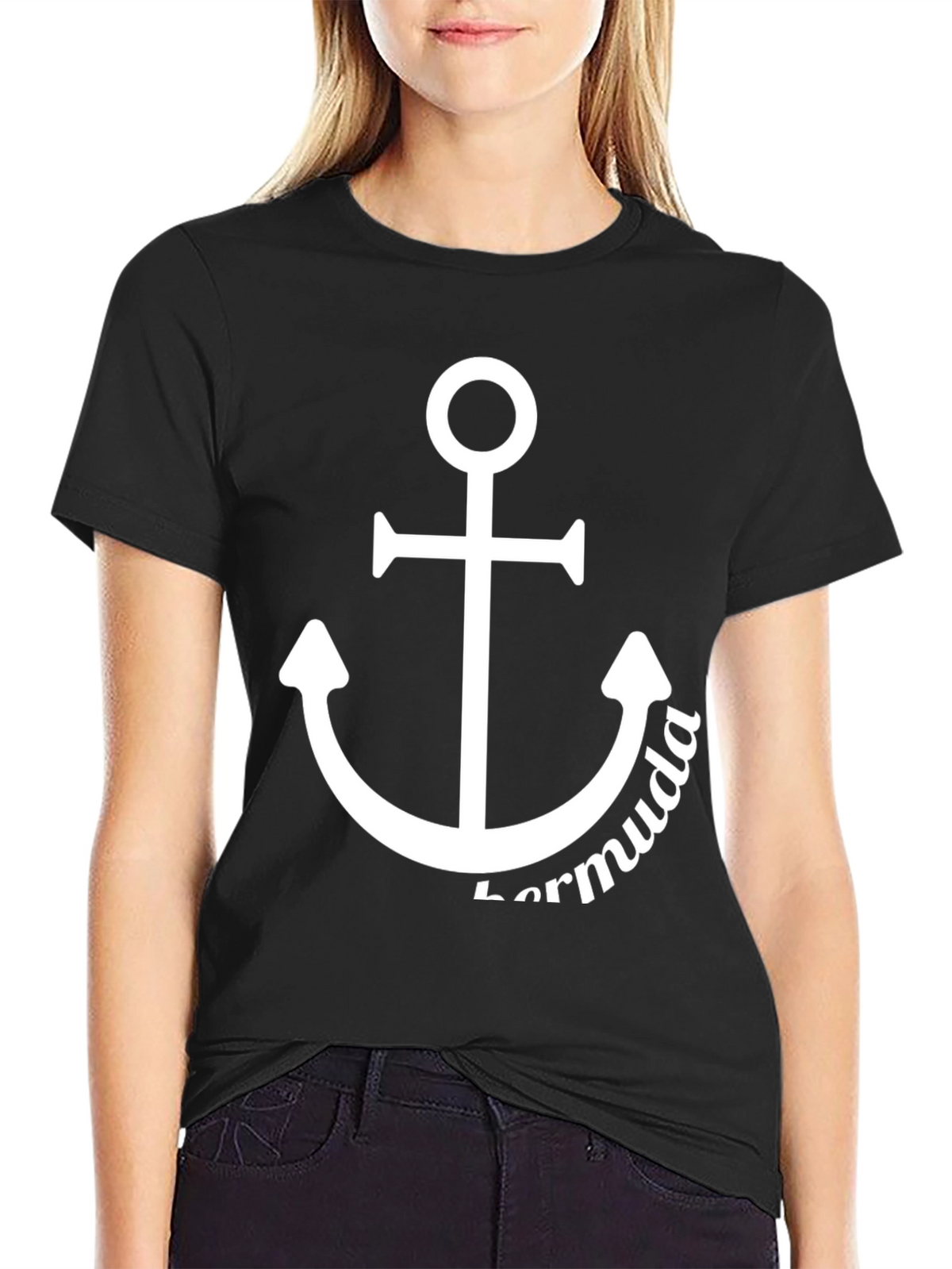 Bermuda Anchor Graphic T-Shirt - Black