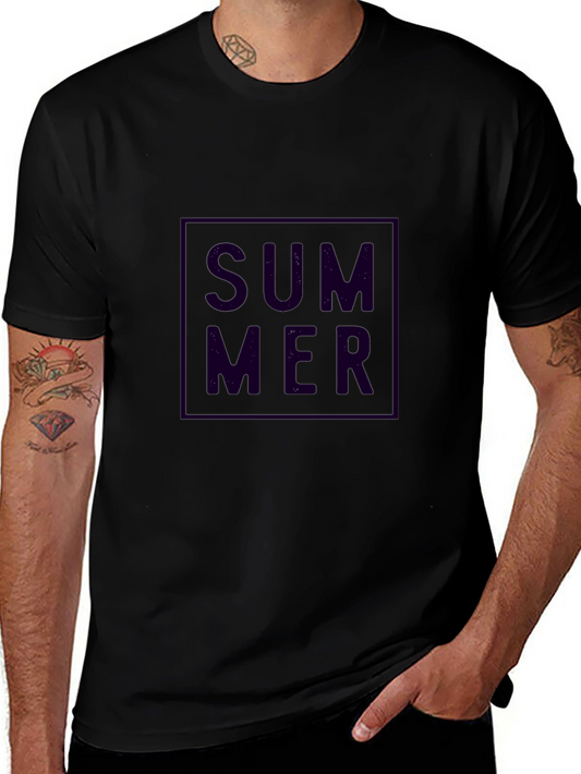 Summer T-Shirt - Black Bold Graphic Tee