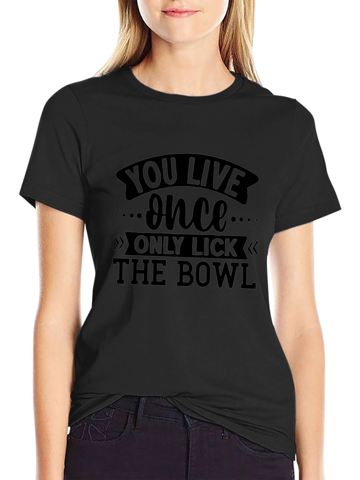 You Live Once Graphic Tee - Black