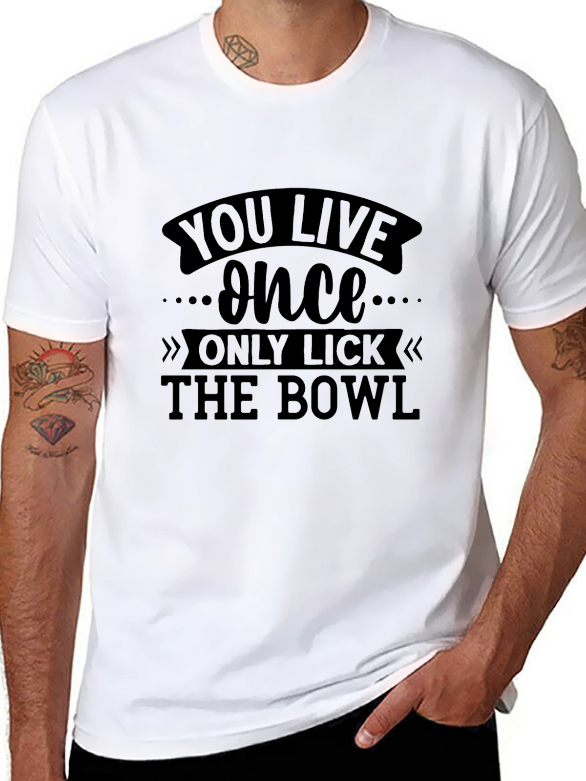 You Live Once Graphic Tee - Black