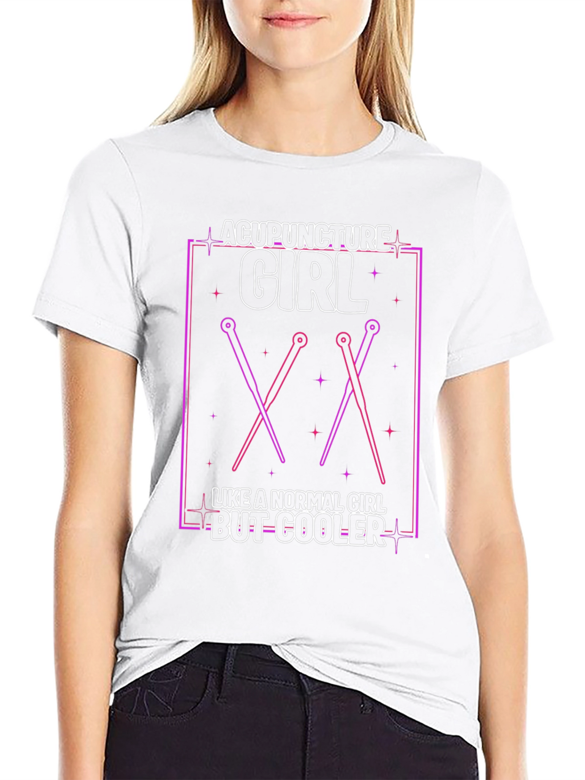 Acupuncture Girl T-Shirt - Cool Therapist Design
