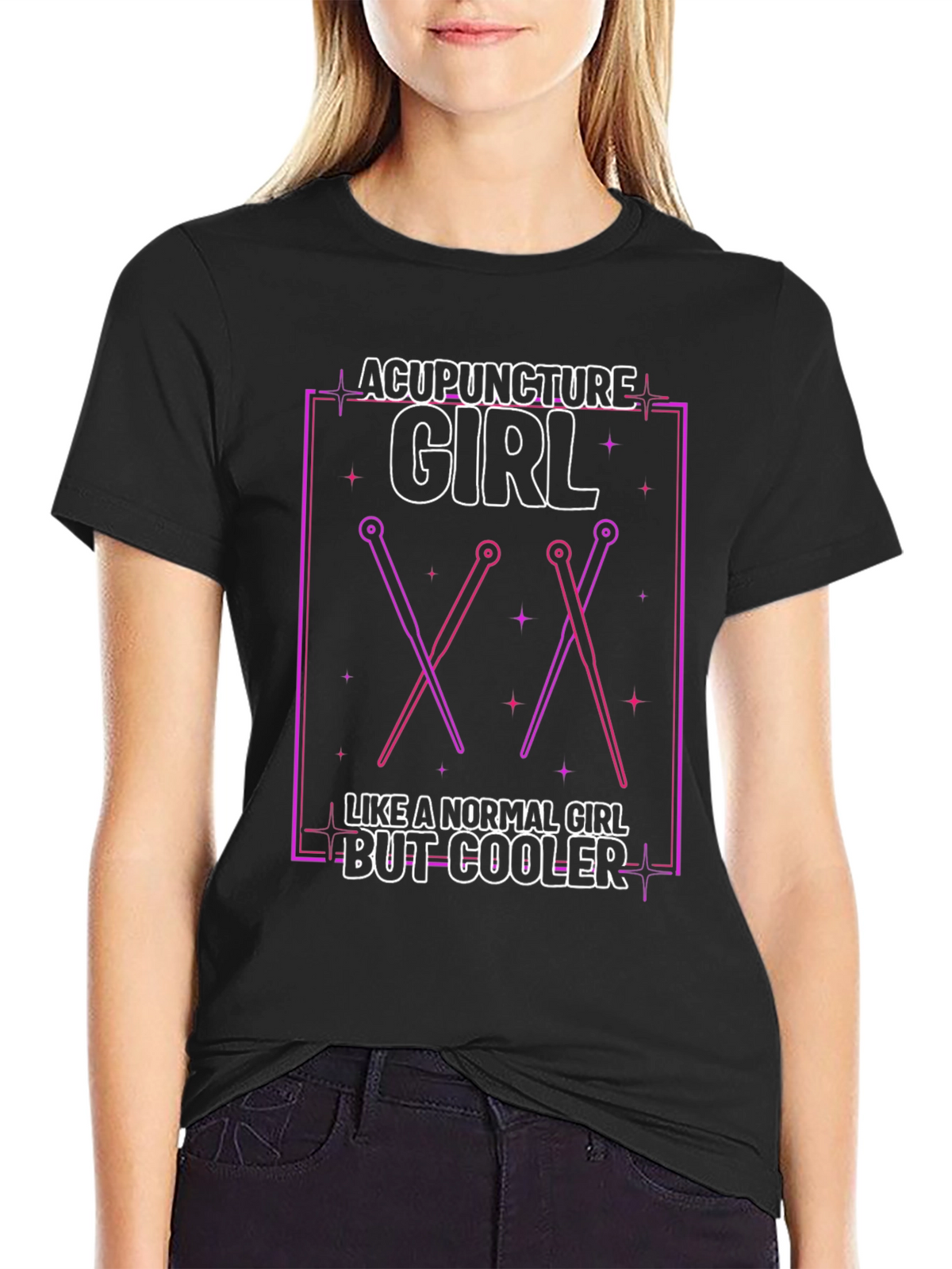 Acupuncture Girl T-Shirt - Cool Therapist Design