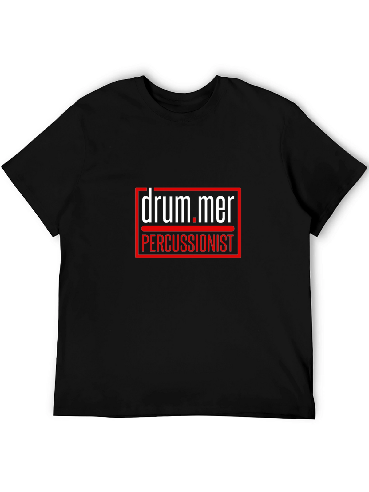 Drummer Percussionist Black Graphic T-Shirt