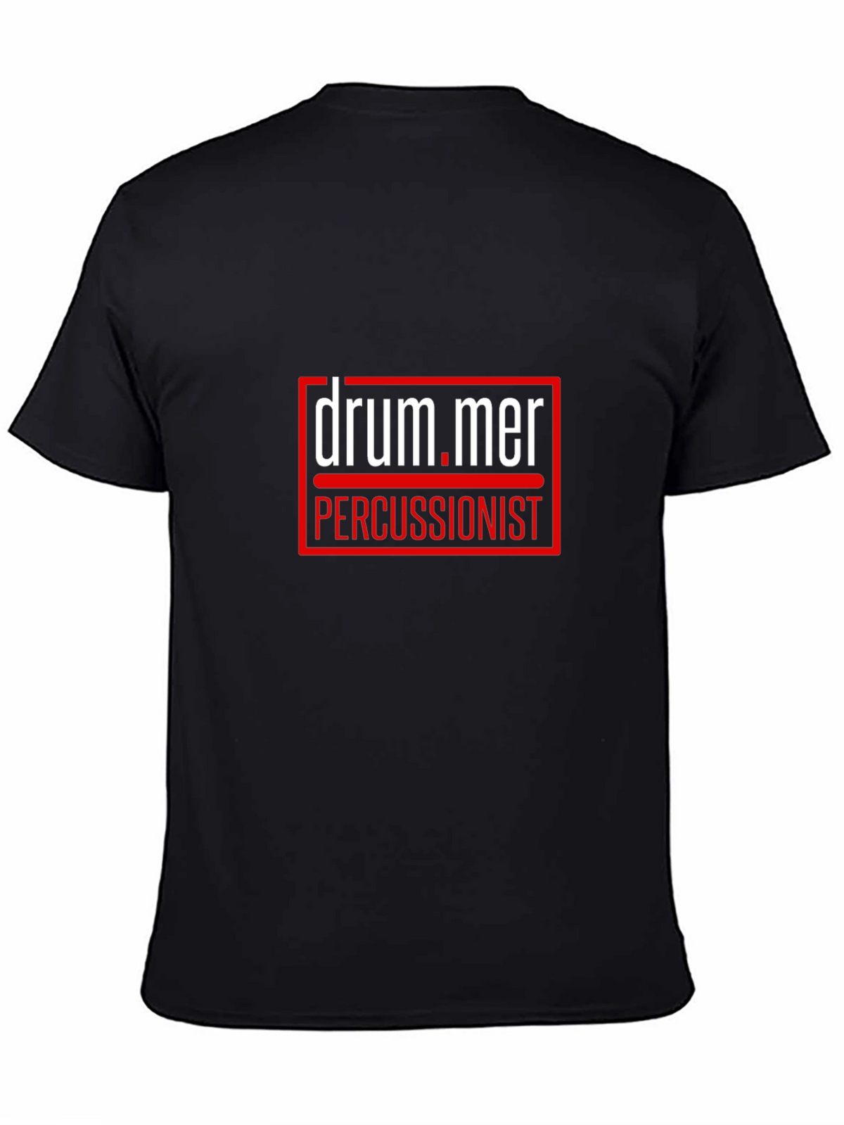 Drummer Percussionist Black Graphic T-Shirt