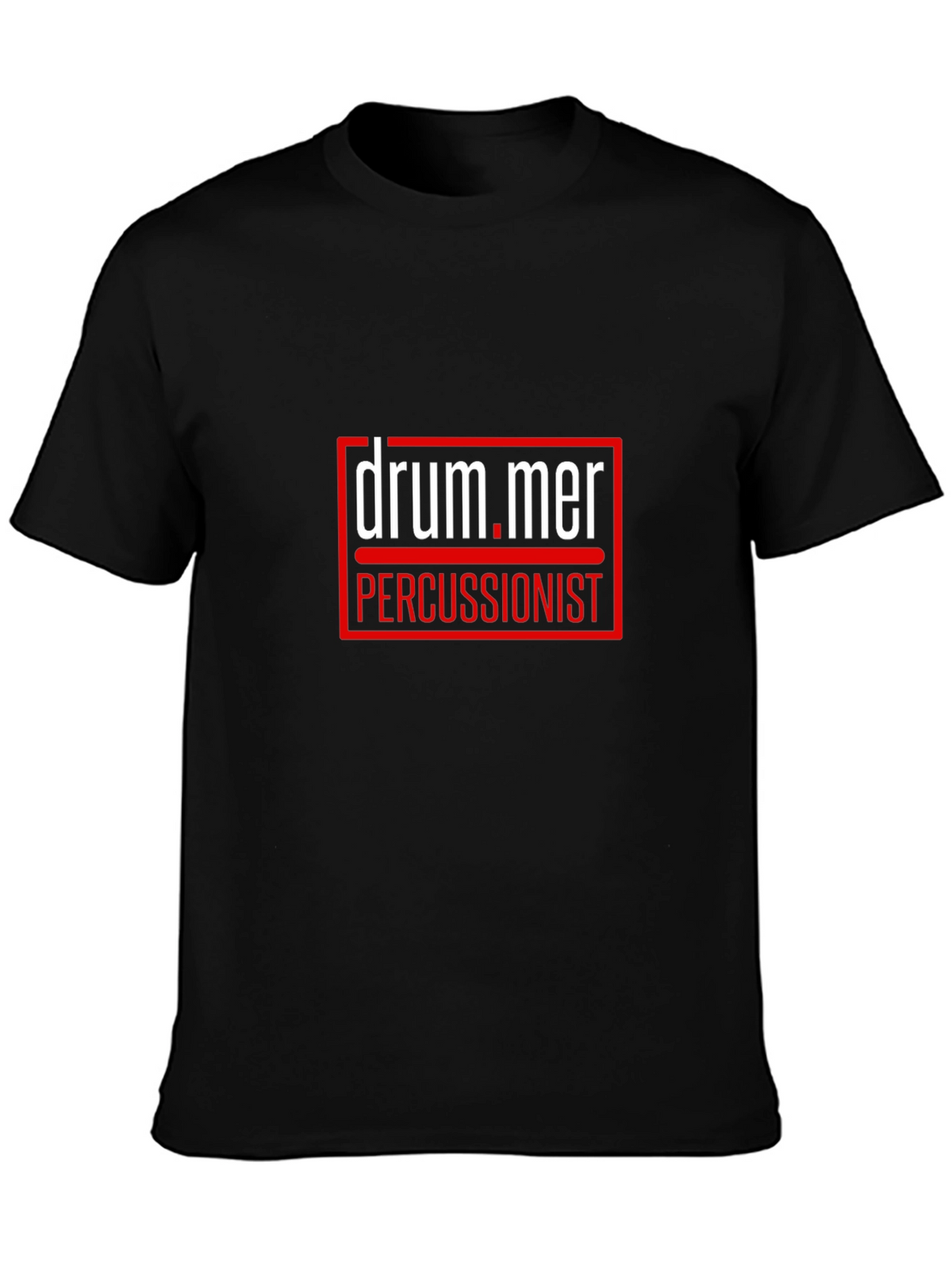 Drummer Percussionist Black Graphic T-Shirt