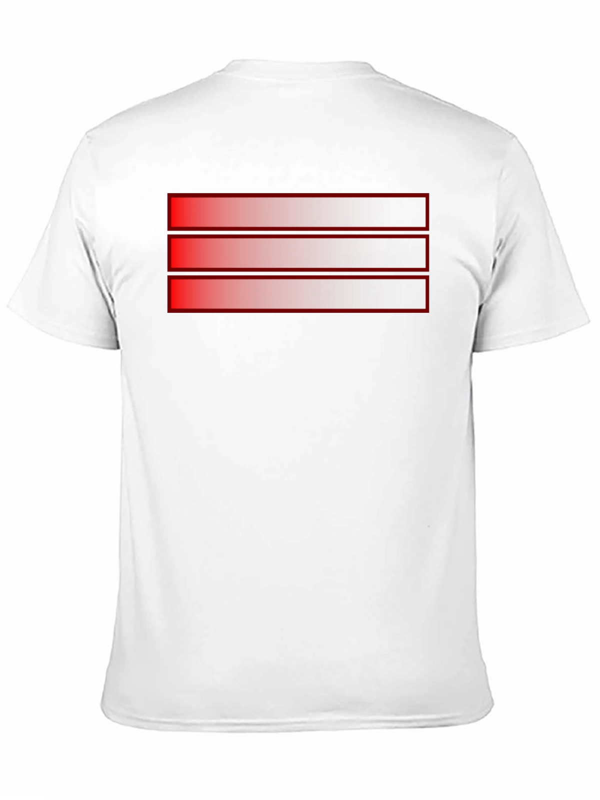 Black T-Shirt with Red Stripe Design