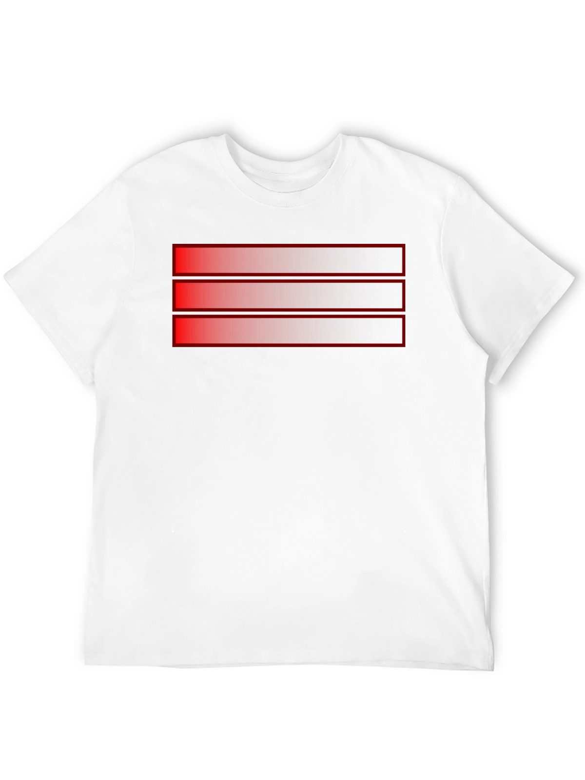 Black T-Shirt with Red Stripe Design
