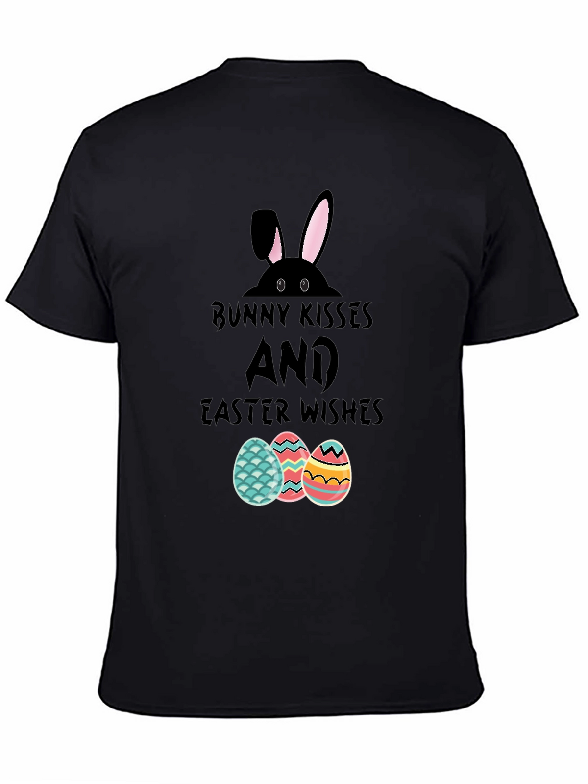Bunny Kisses Easter Wishes Graphic T-Shirt