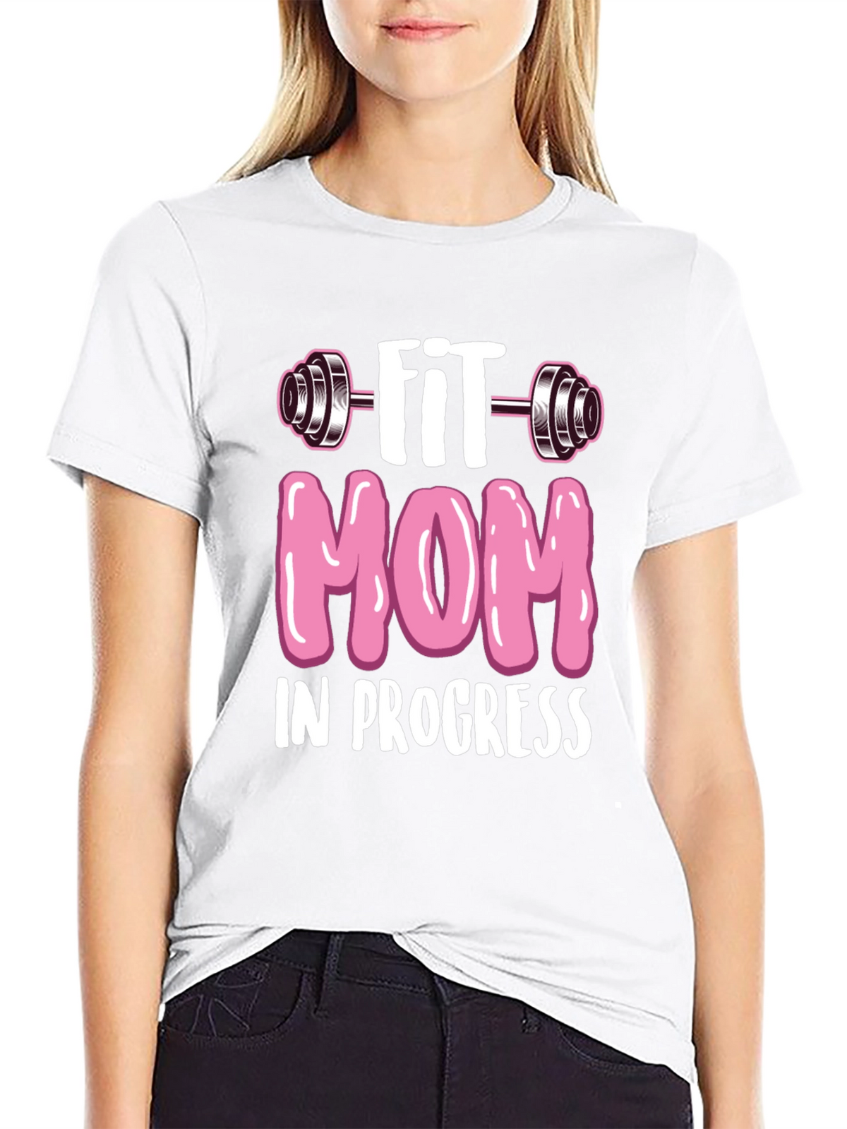 Fit Mom in Progress T-Shirt - Workout Tee