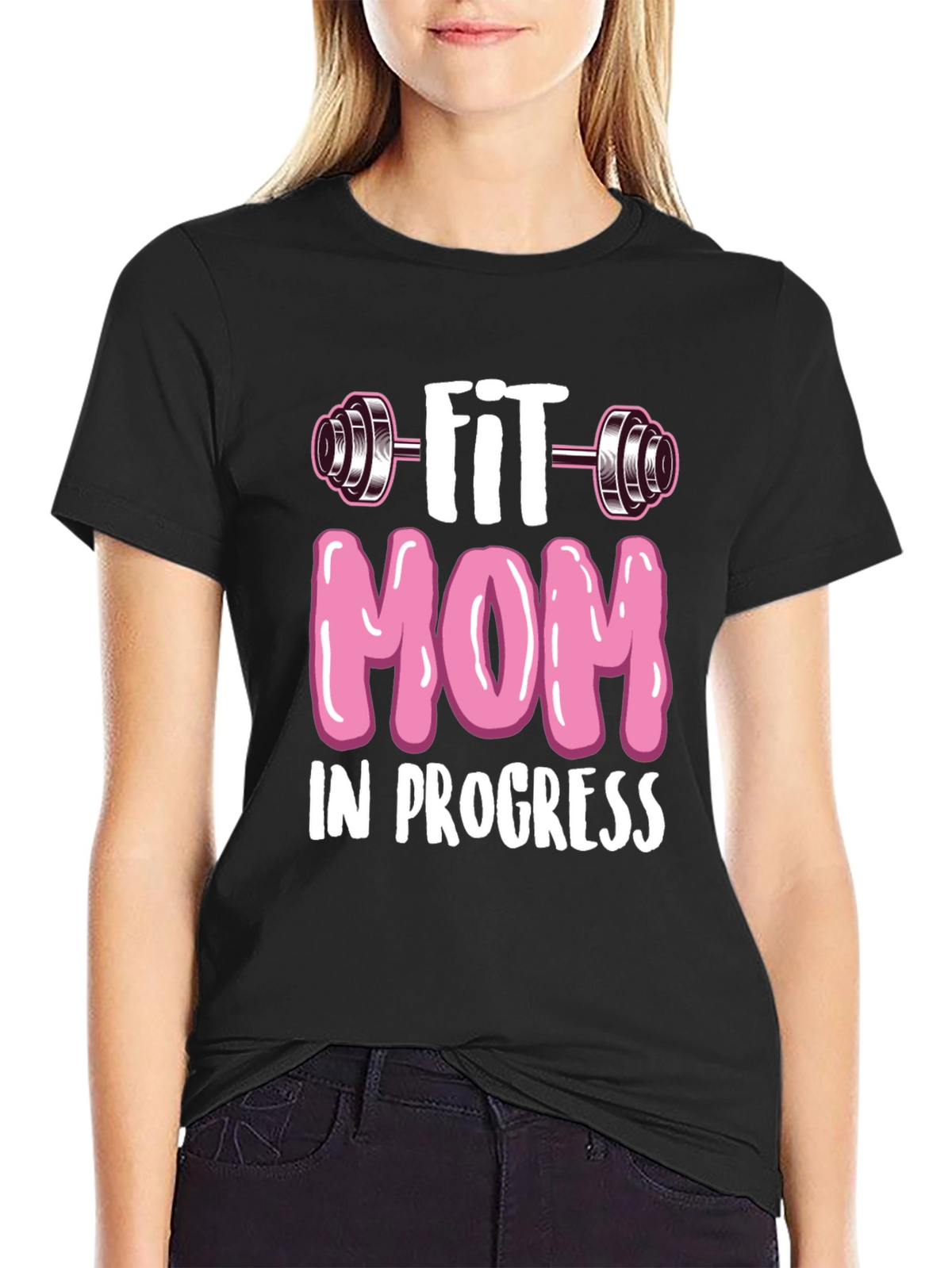 Fit Mom in Progress T-Shirt - Workout Tee