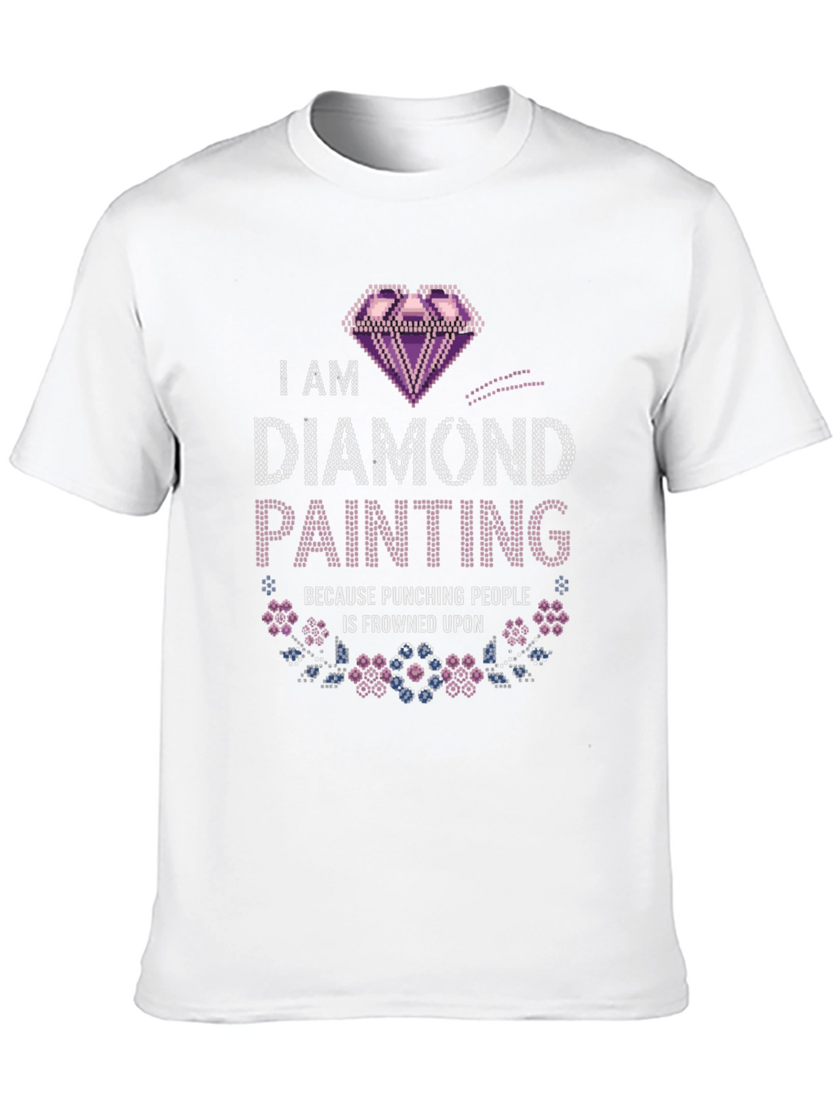 Diamond Painting Tee - Punching People is Frowned Upon