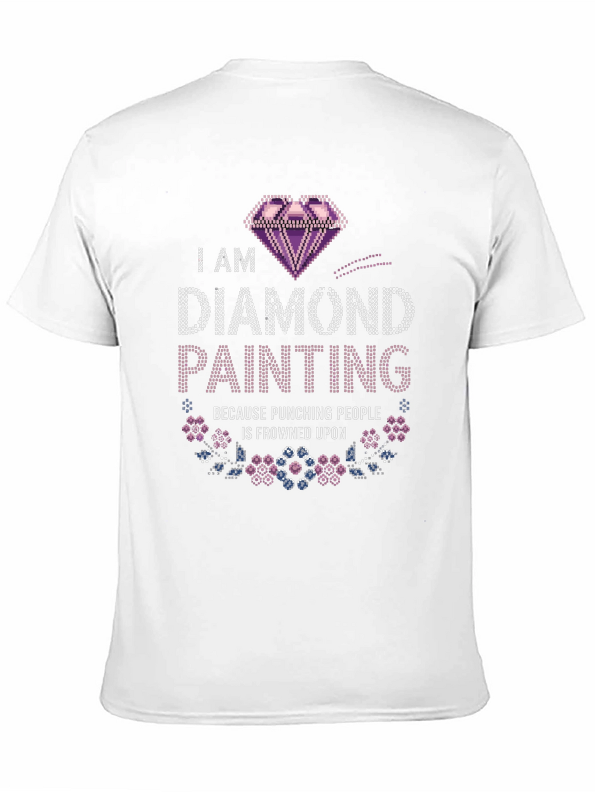 Diamond Painting Tee - Punching People is Frowned Upon