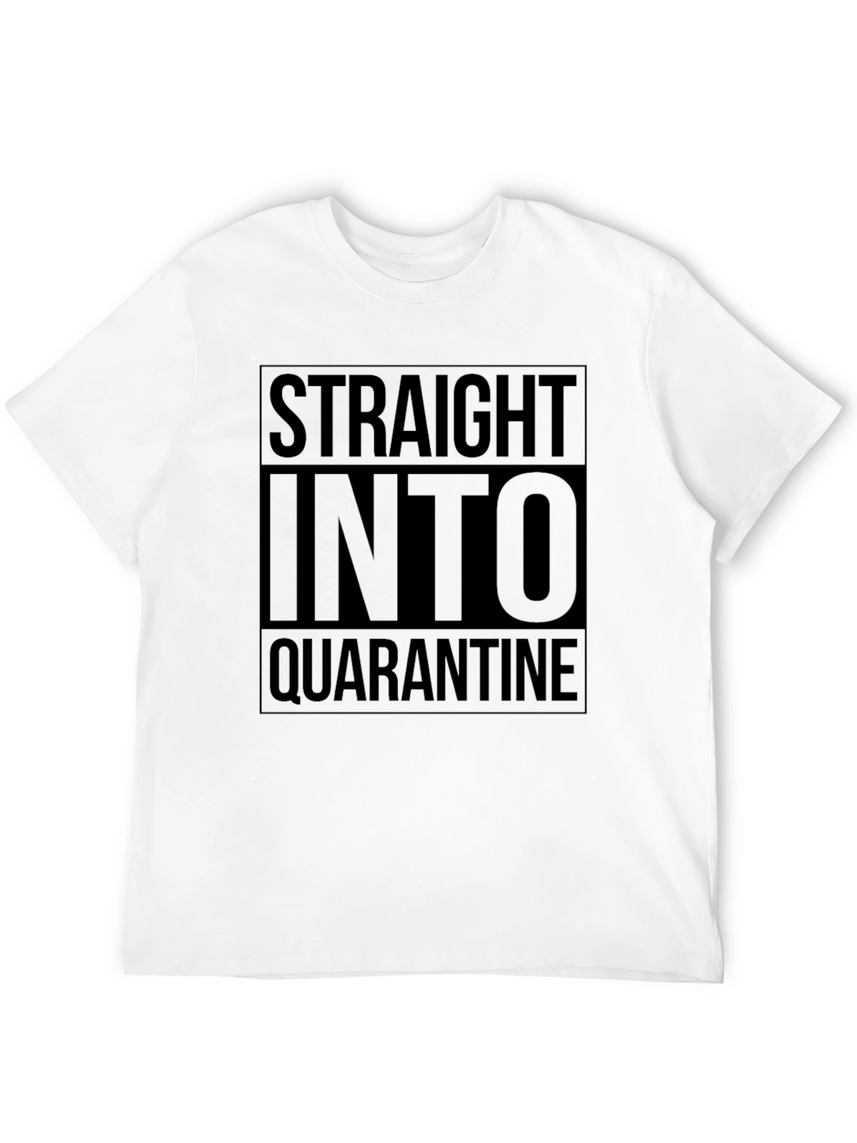 Straight Into Quarantine Black Tee