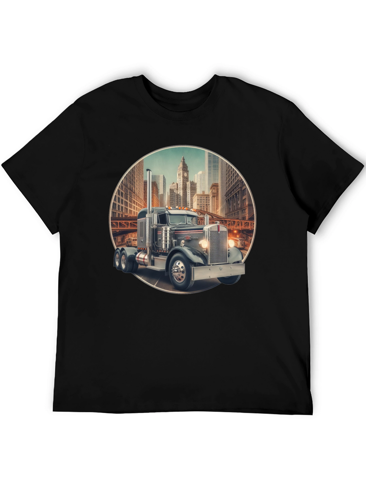Truck in City Graphic Tee