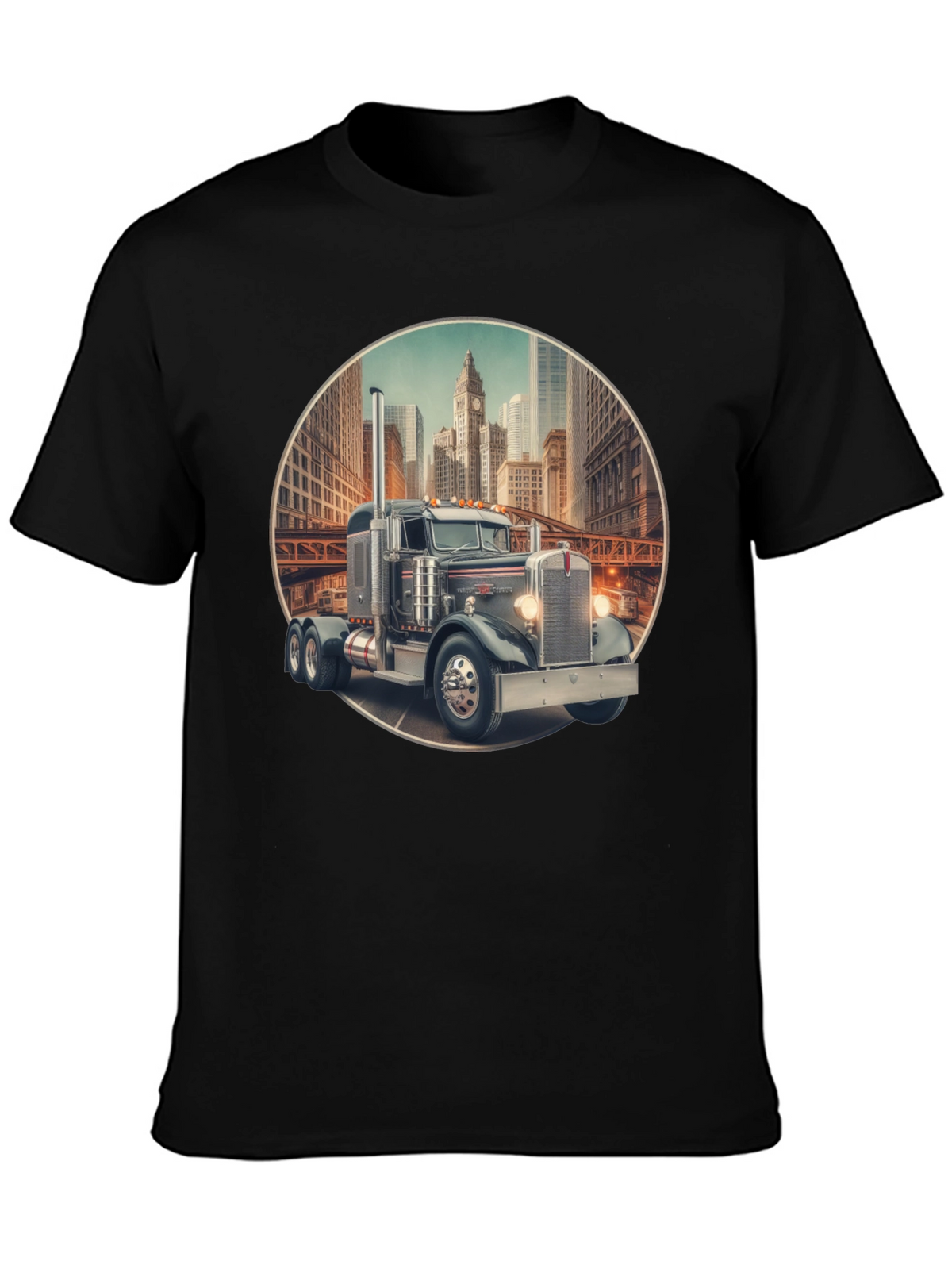 Truck in City Graphic Tee