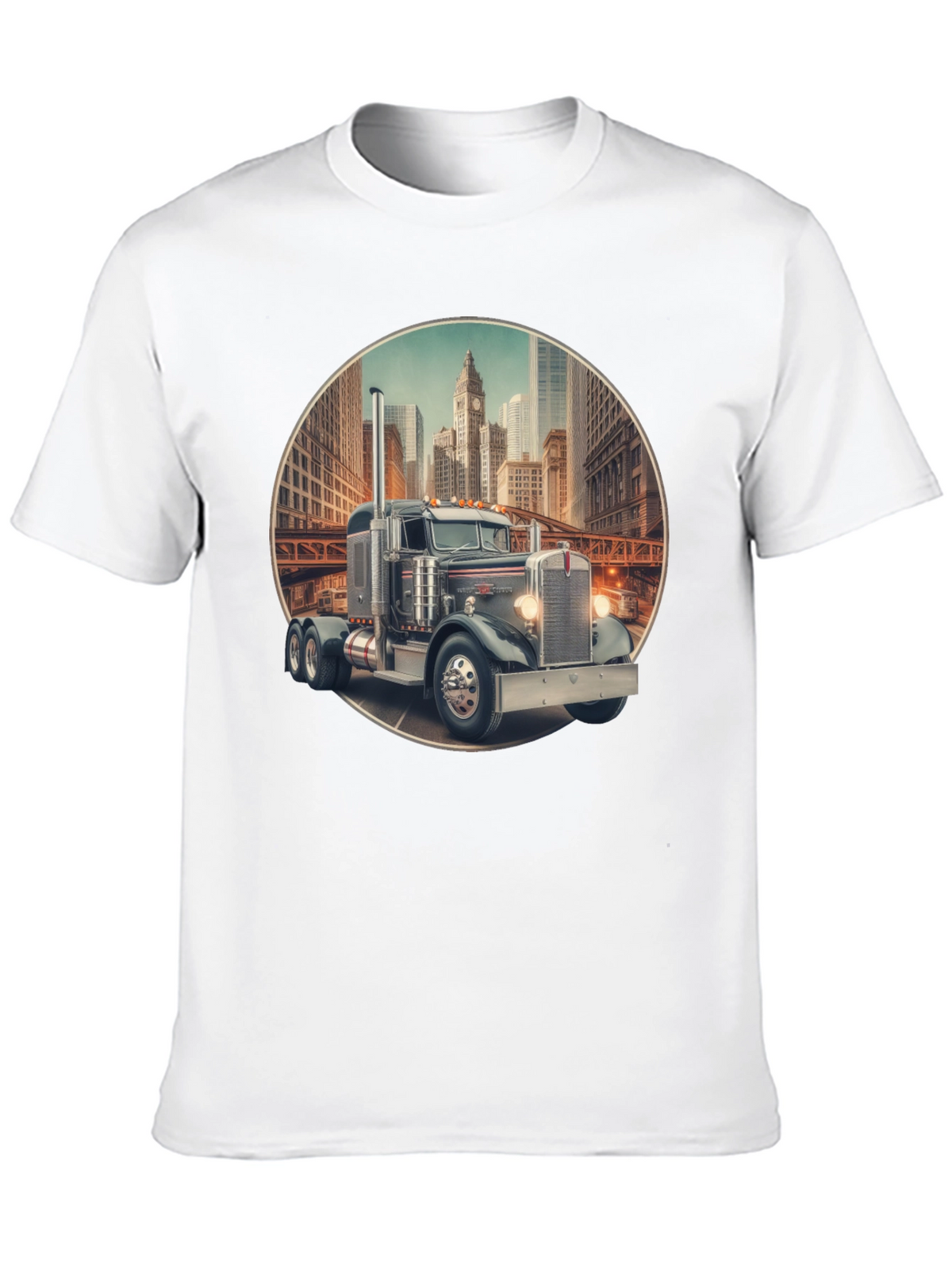 Truck in City Graphic Tee