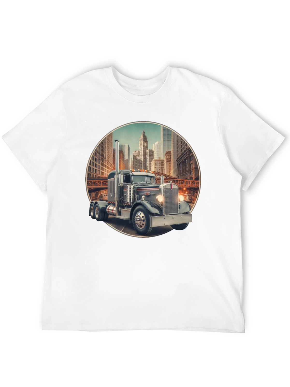 Truck in City Graphic Tee