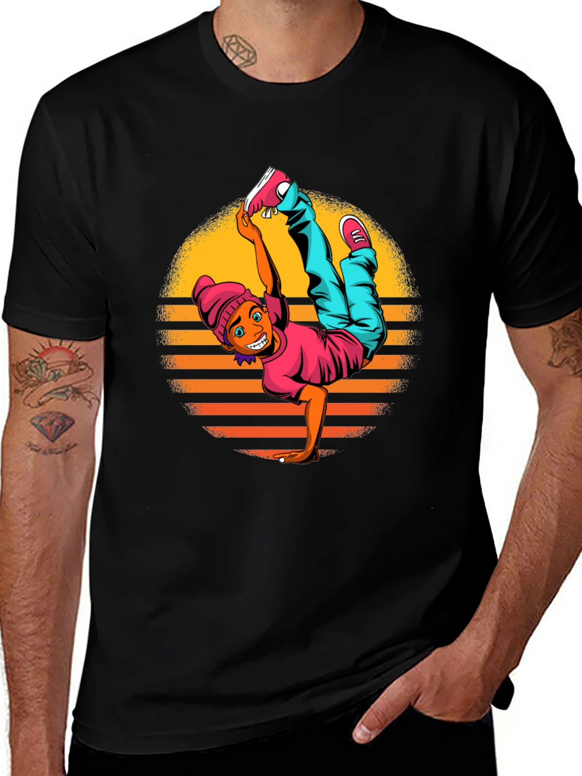 Breakdance Graphic Black T-Shirt