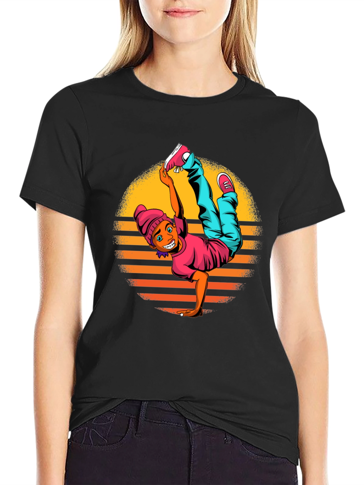Breakdance Graphic Black T-Shirt