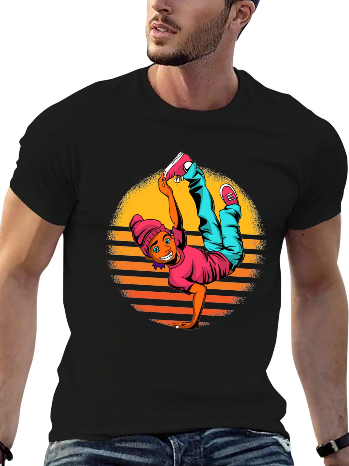 Breakdance Graphic Black T-Shirt