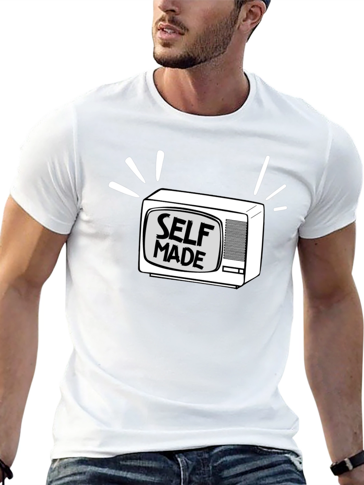 Self Made TV Graphic Tee - Stylish & Comfy