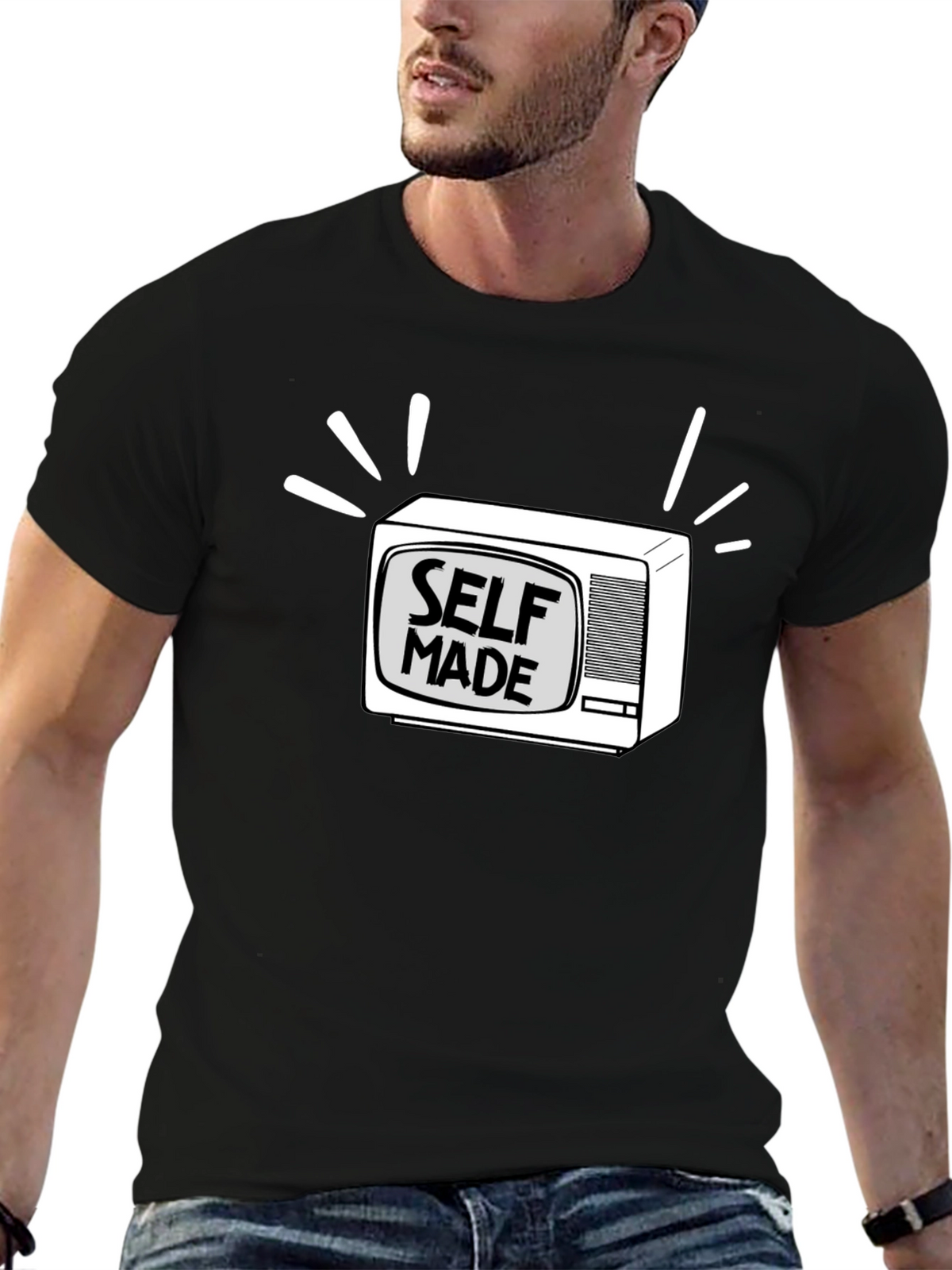 Self Made TV Graphic Tee - Stylish & Comfy