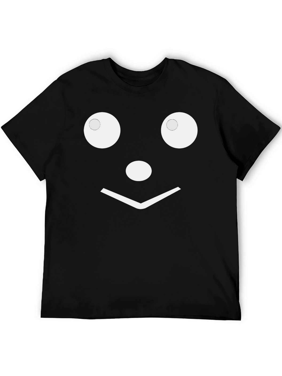 Funny Face Graphic Tee - Black Cotton Shirt