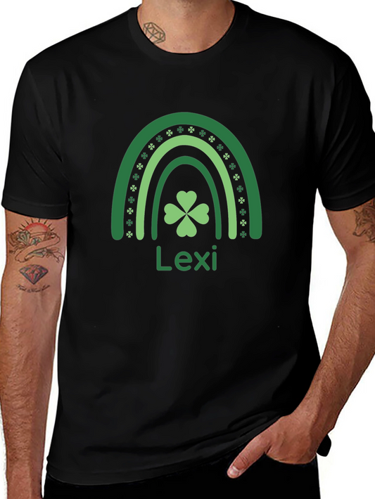 St. Patricks Day Shirt Lexi Name Clover Rainbow