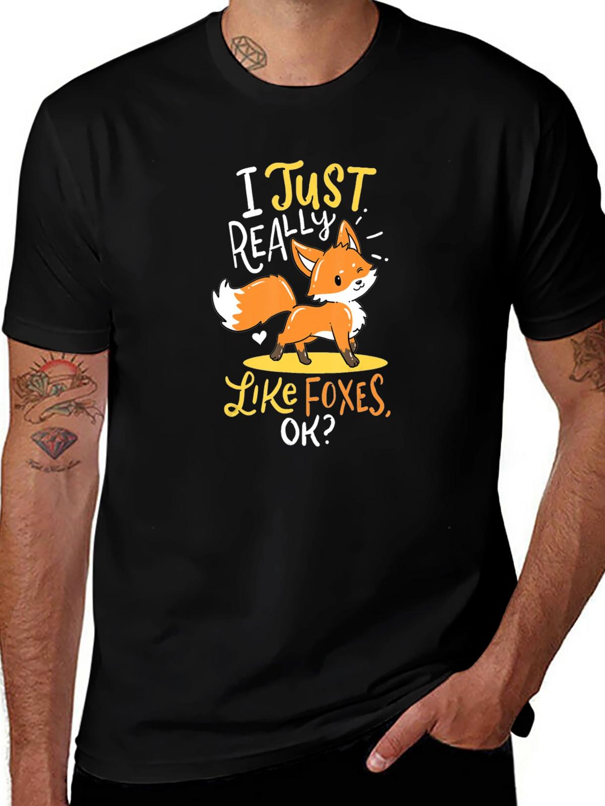 I Just Really Like Foxes T-Shirt Cute Animal Tee