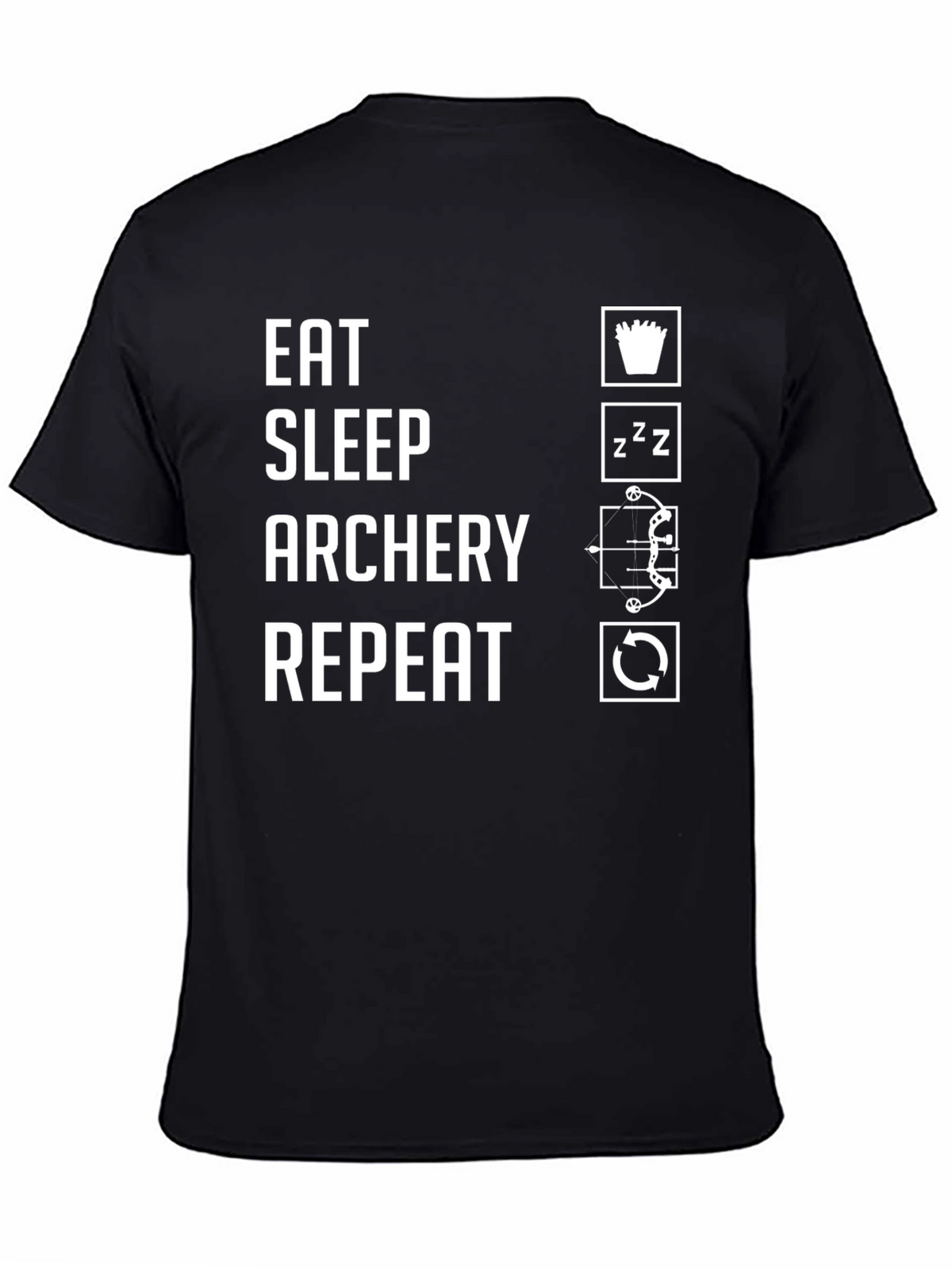 Eat Sleep Archery Repeat Black T-Shirt