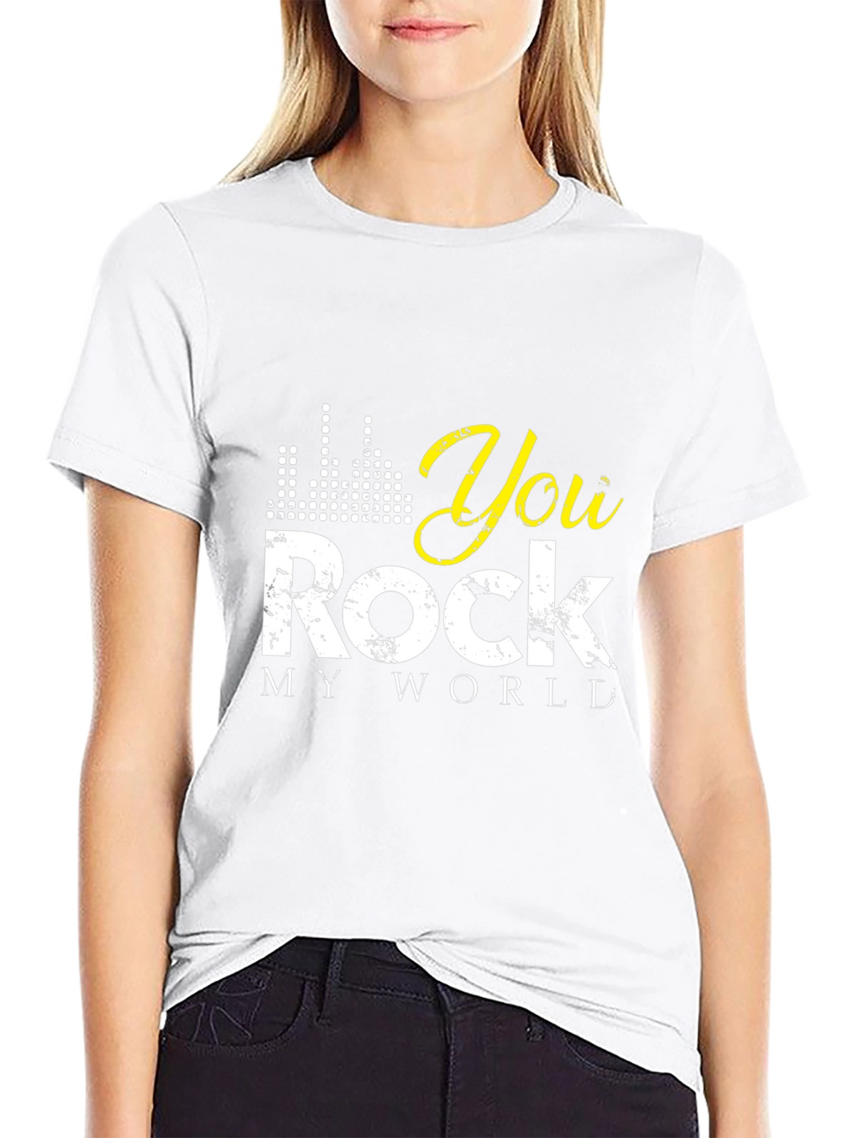 You Rock My World Black Graphic Tee