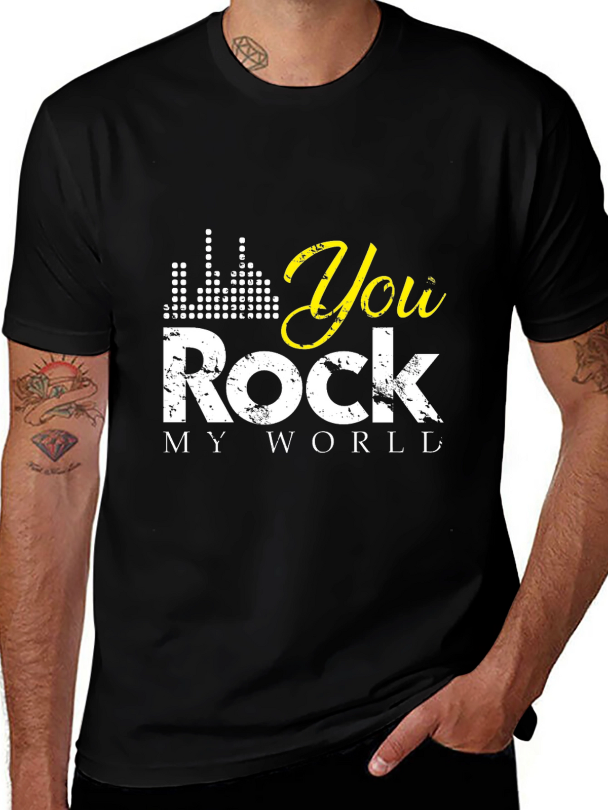 You Rock My World Black Graphic Tee